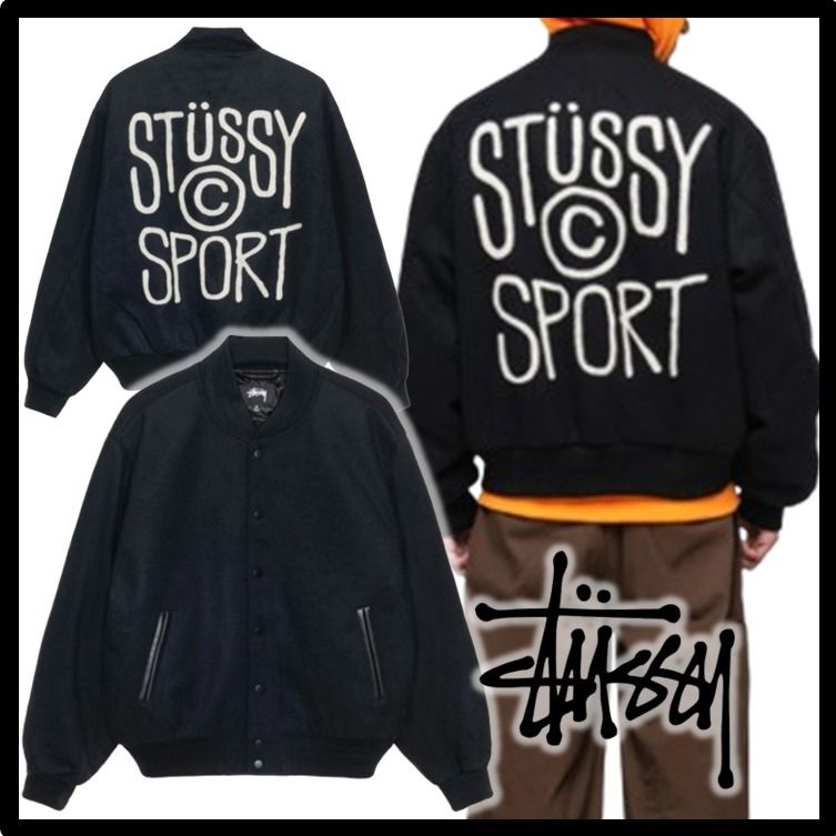 ☆関税込☆Stussy☆SPORT MELTON VARSITY JACKET (STUSSY/ジャケット