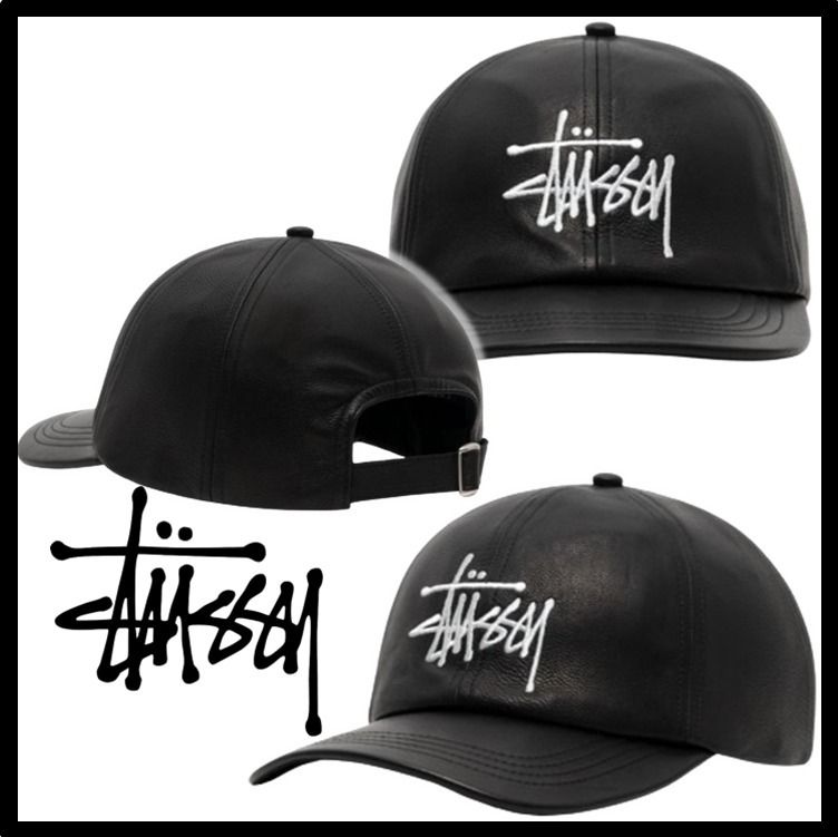 ☆関税込☆Stussy☆BASIC LEATHER STRAPBACK CAP☆ (STUSSY/キャップ