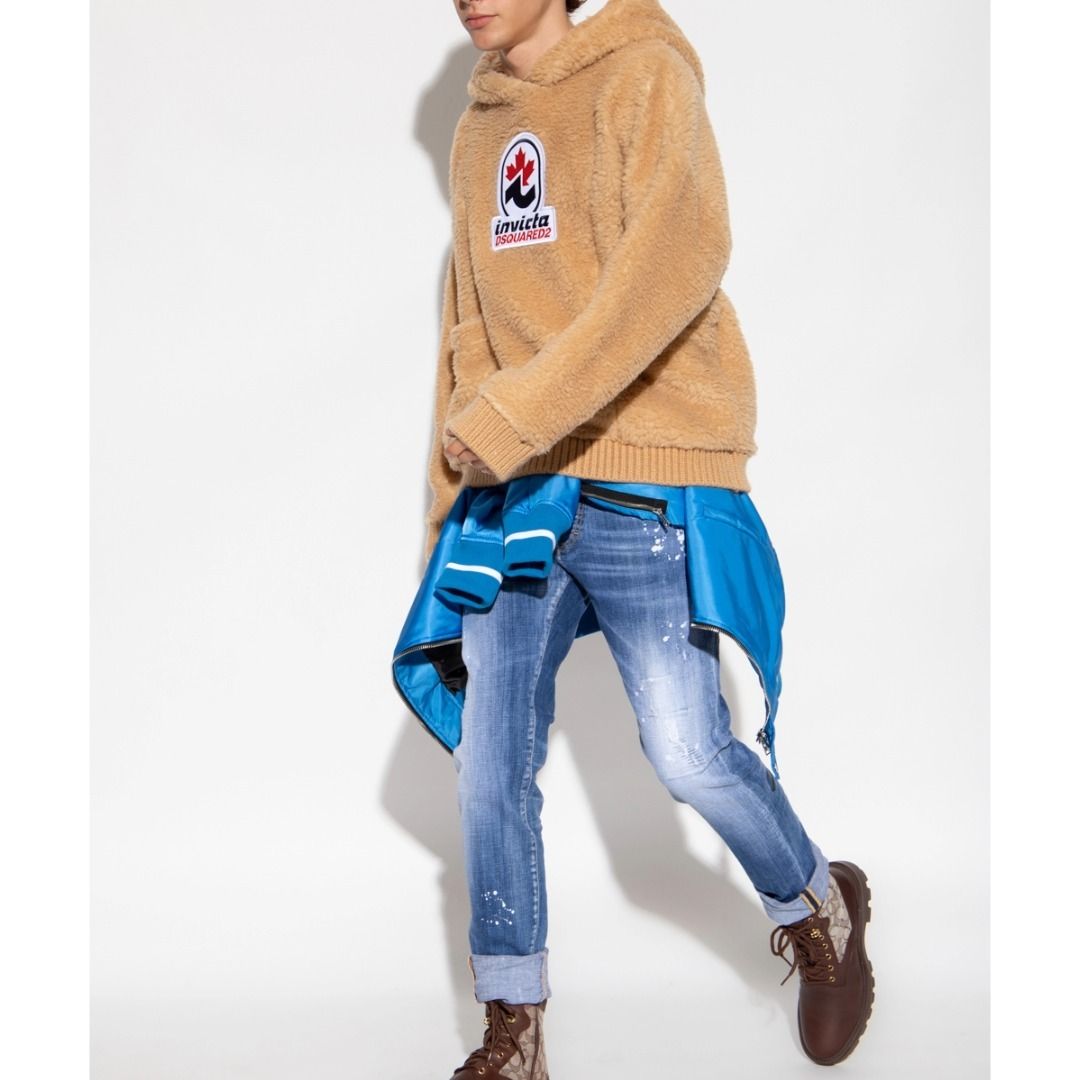 Dsquared2 x Invicta◇Teddy Hoodie ボア パーカー フーディ (D