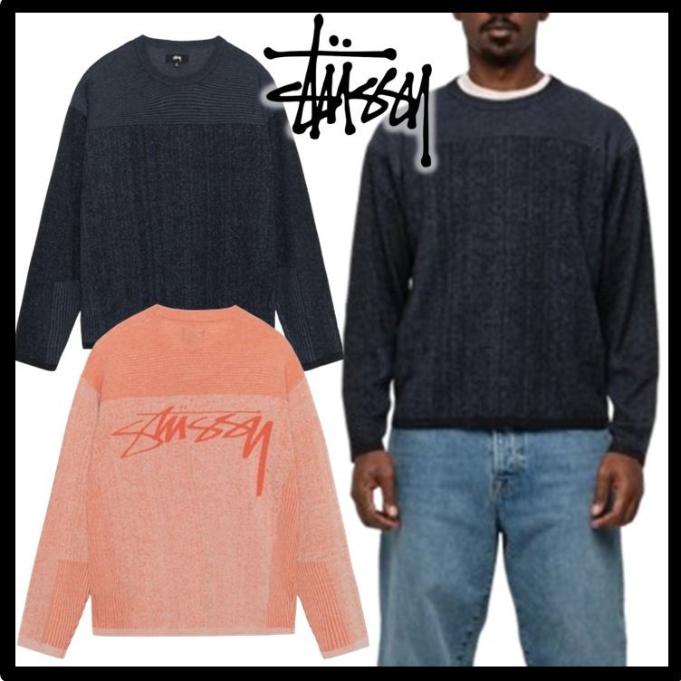 ☆関税込☆Stussy☆ENGINEERED PANEL SWEATER☆ニット (STUSSY/ニット
