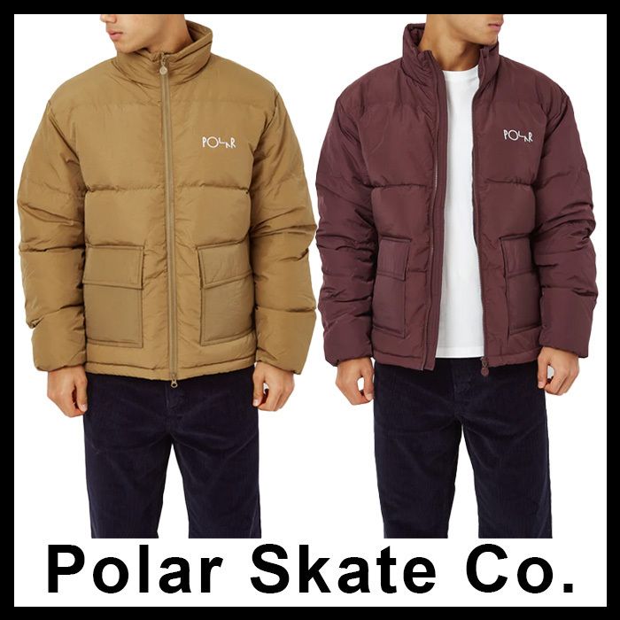 Polar Skate Co】ポケット ダウン パファー ジャケット ロゴ (Polar