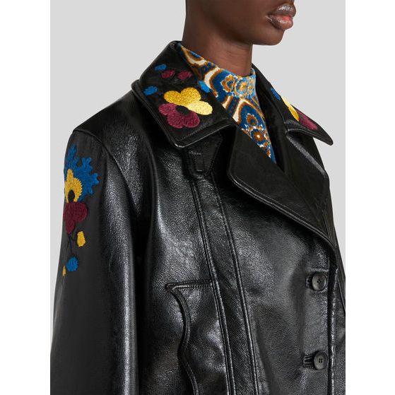 ETRO マキシパテントフェイクレザージャケット ブラック (ETRO/レザー