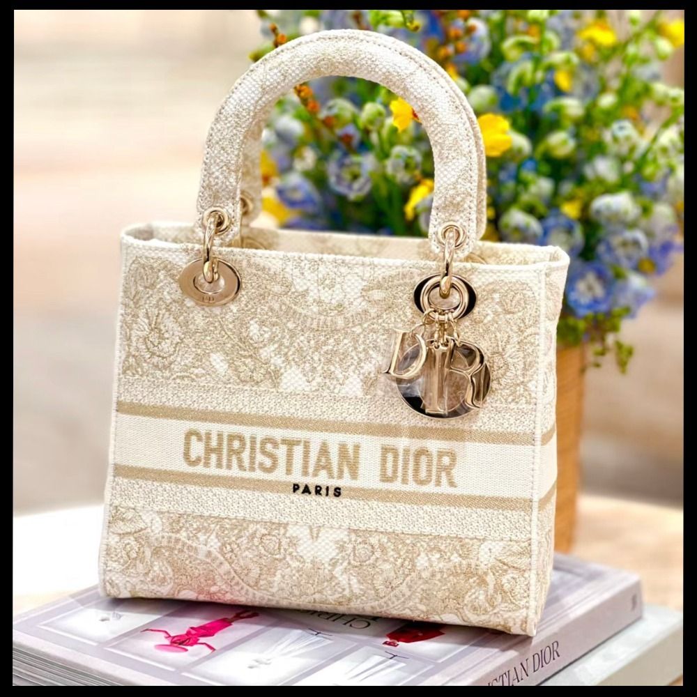 エレガントな逸品♪】DIOR☆LADY D-LITE バッグ ミディアム (Dior