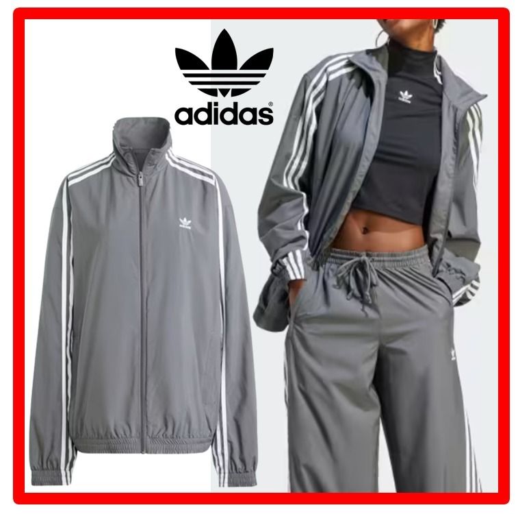 ☆【adidas】☆トラックジャケット オーバー ADILENIUM グレー