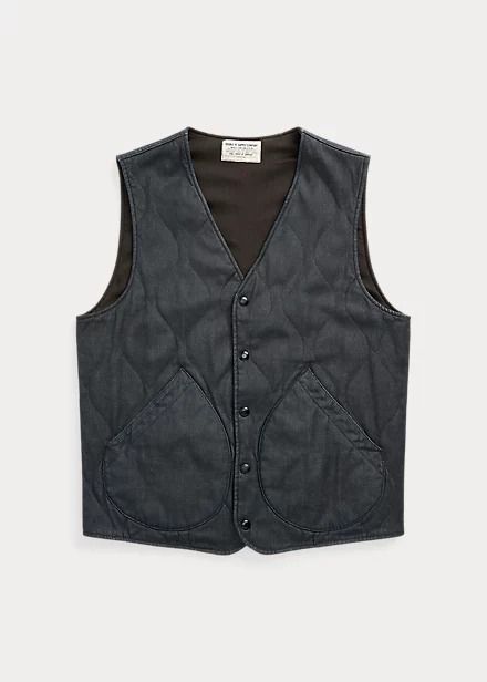 NEW【RRL RALPH LAUREN】キルテッド インディゴ デニム ベスト (RRL