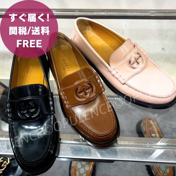 GUCCIグッチ セール インターロッキングG ウィメンズ ローファー