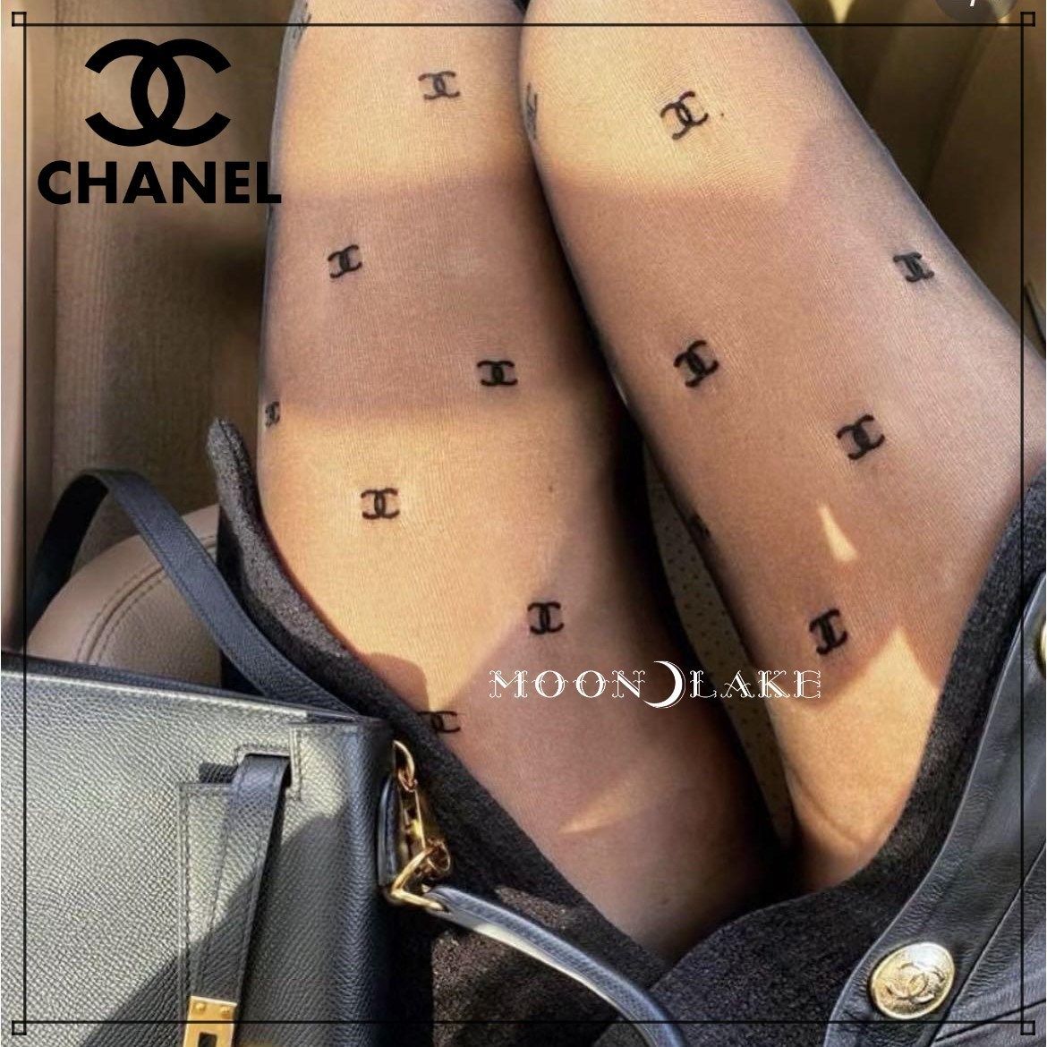 ≪希少☆≫CHANEL ストッキング タイツ 小さなロゴがいっぱい