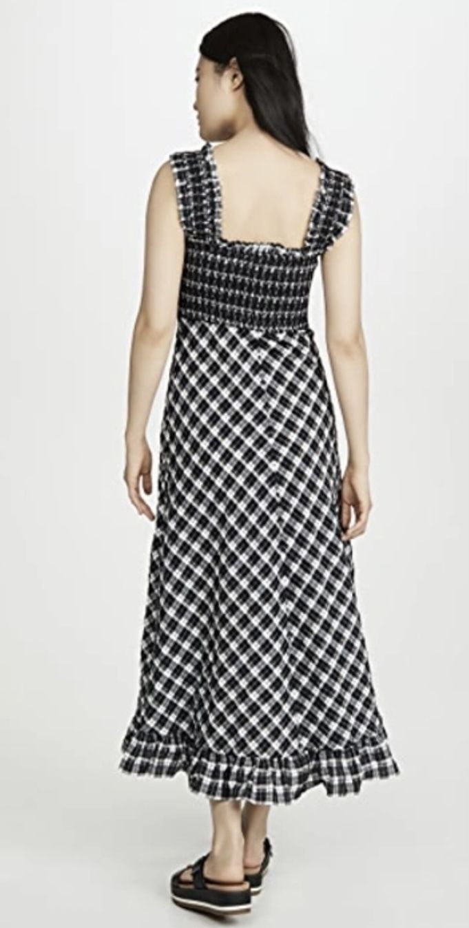 ラスト1点GANNI チェック柄 シアサッカーワンピース 関税込 (Ganni