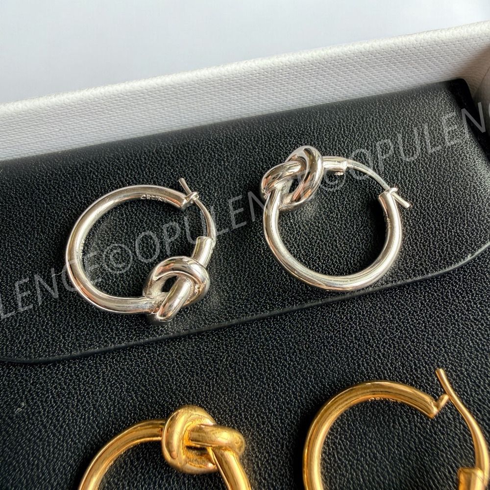 CELINE セリーヌ メンズ ノットスモールフープ ピアス シルバー