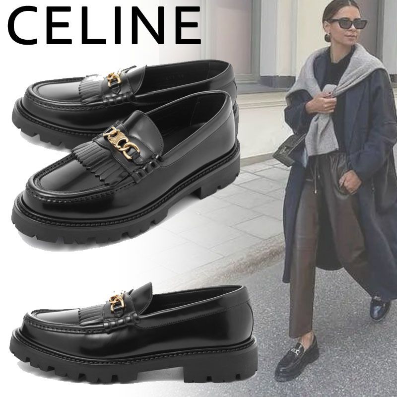 国内直営 **CELINE** トリオンフチェーン付き ローファー (CELINE