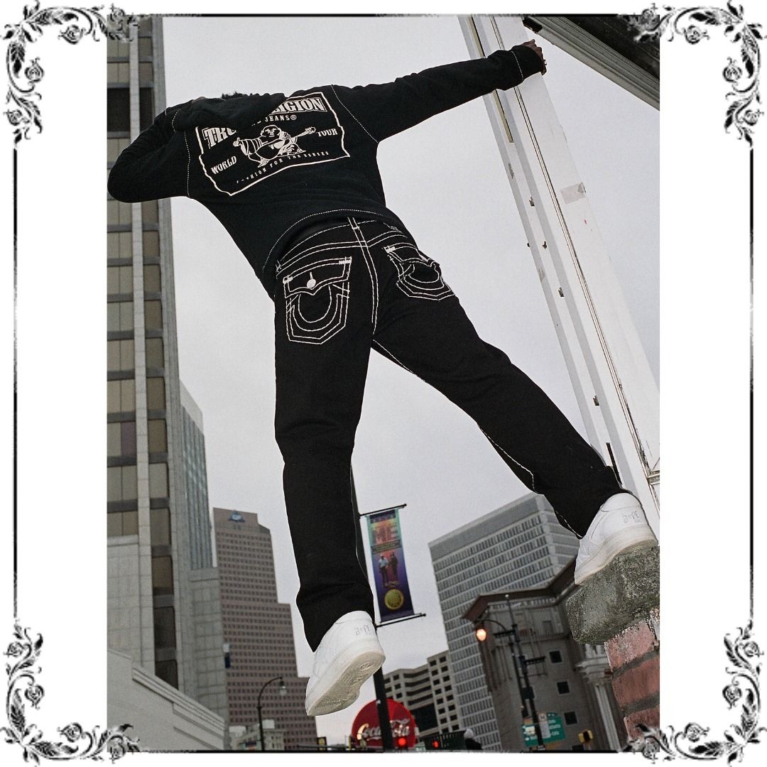 TRUE RELIGION ジーパン デニム ストレート ロゴ ○送料無料○ (TRUE