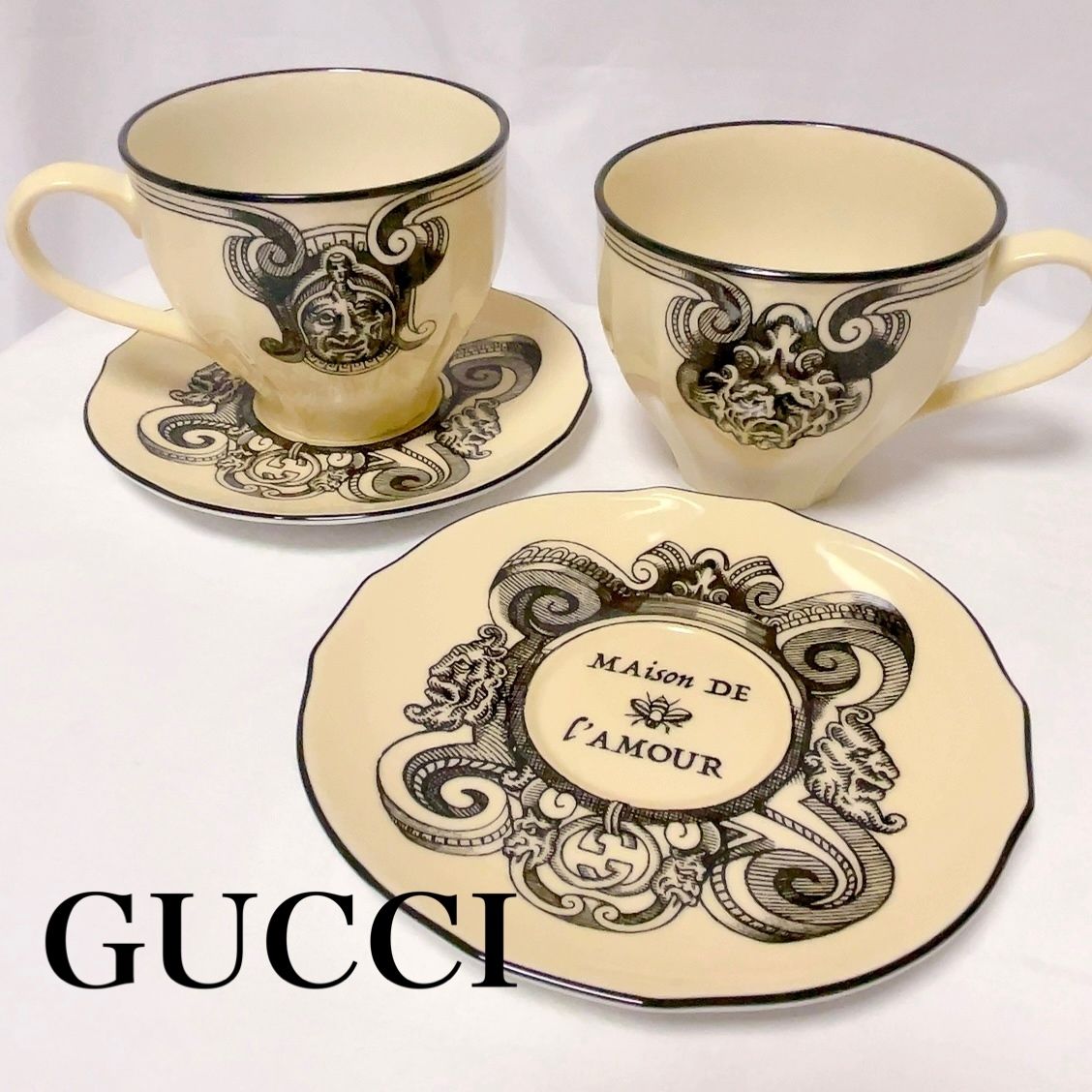 GUCCI ティーカップ＆ソーサー 2客セット スターアイXLサイズ (GUCCI