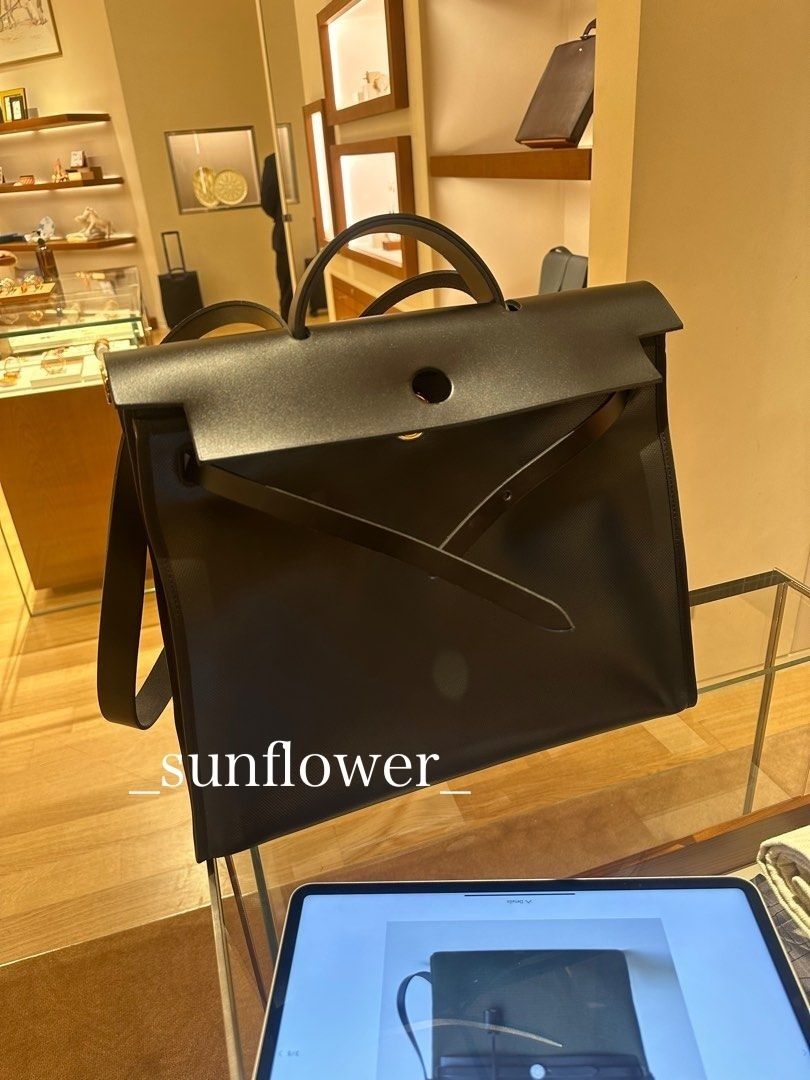 エルメス エールバッグ Herbag 39 ノワール (HERMES/ハンドバッグ