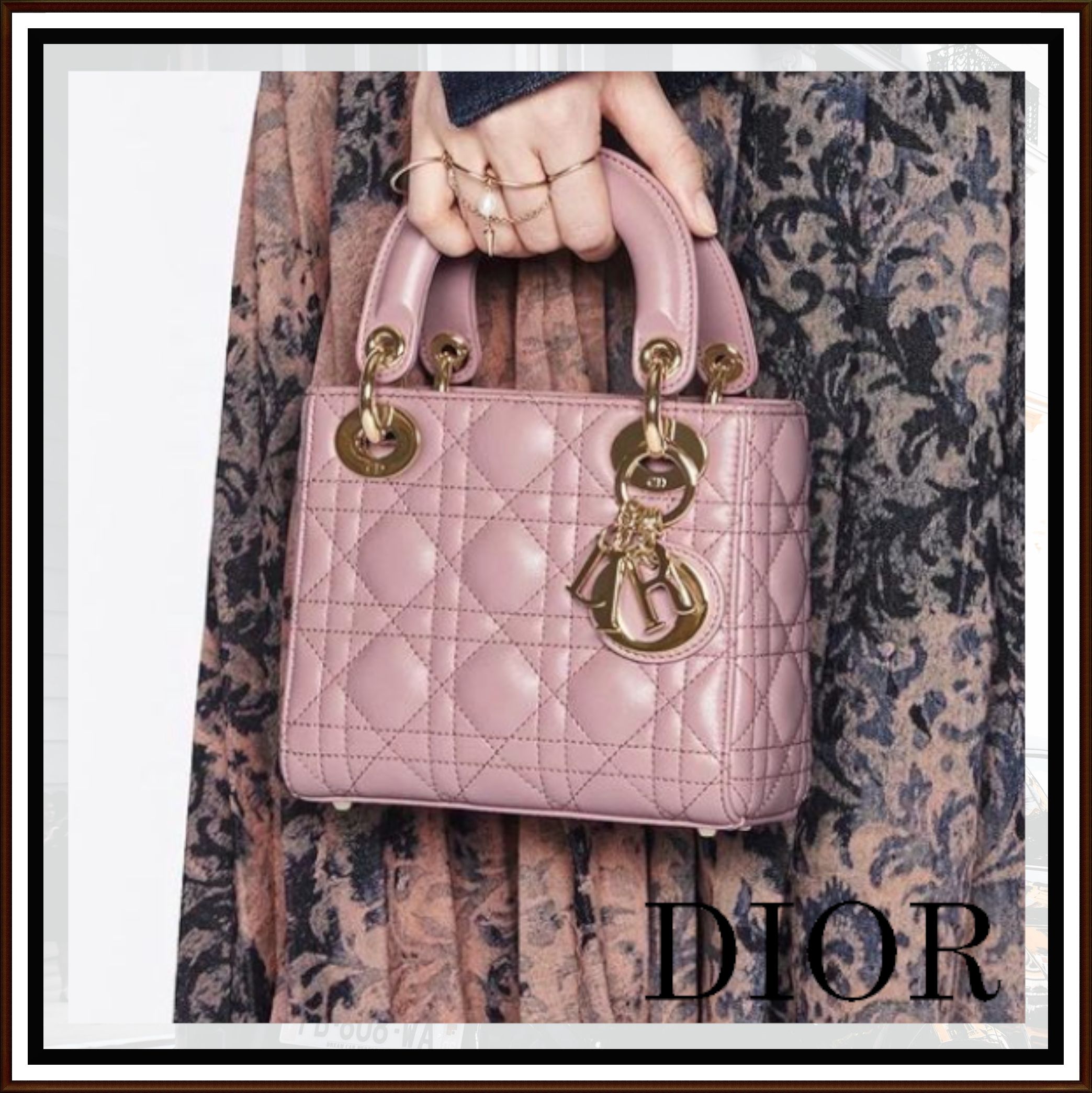 このピンクはかわいい♪】☆ディオール☆LADY DIOR ミニバッグ (Dior