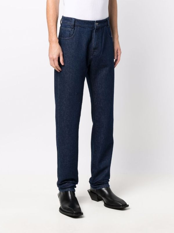 Raf Simons logo-patch Bootcut Jeans | Blue | FARFETCH