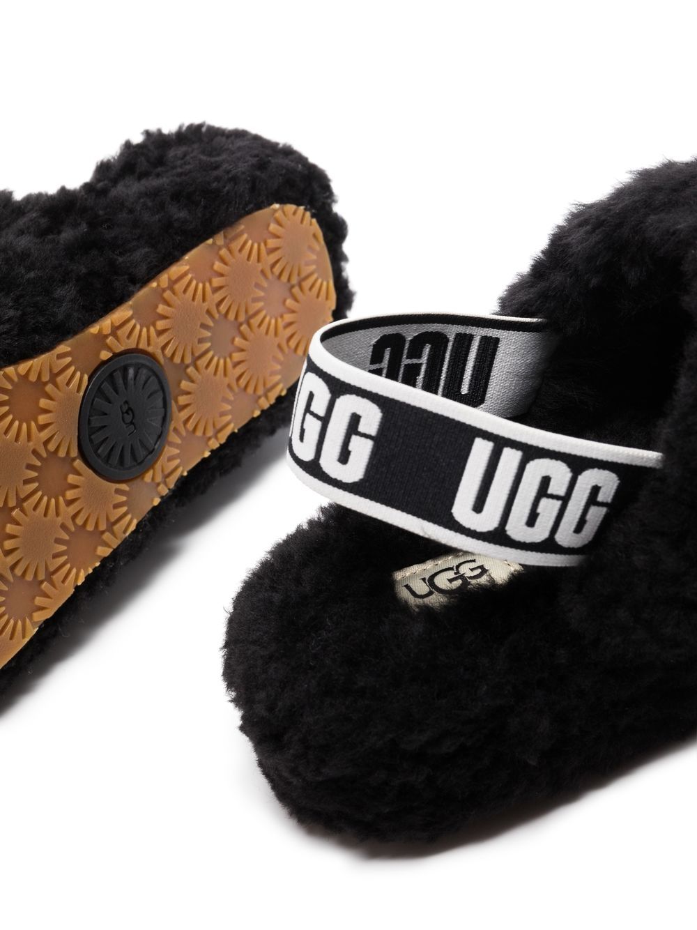 UGG Fluff Yeah フラットフォーム スリッポン | ブラック | FARFETCH JP