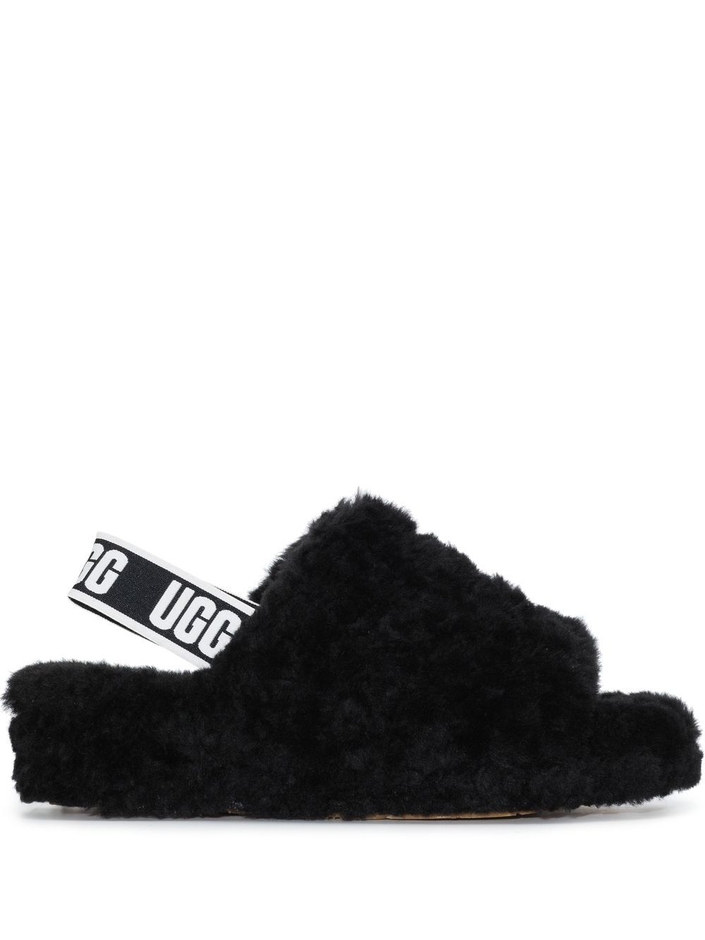 UGG Fluff Yeah Flatform Slippers | Black | FARFETCH