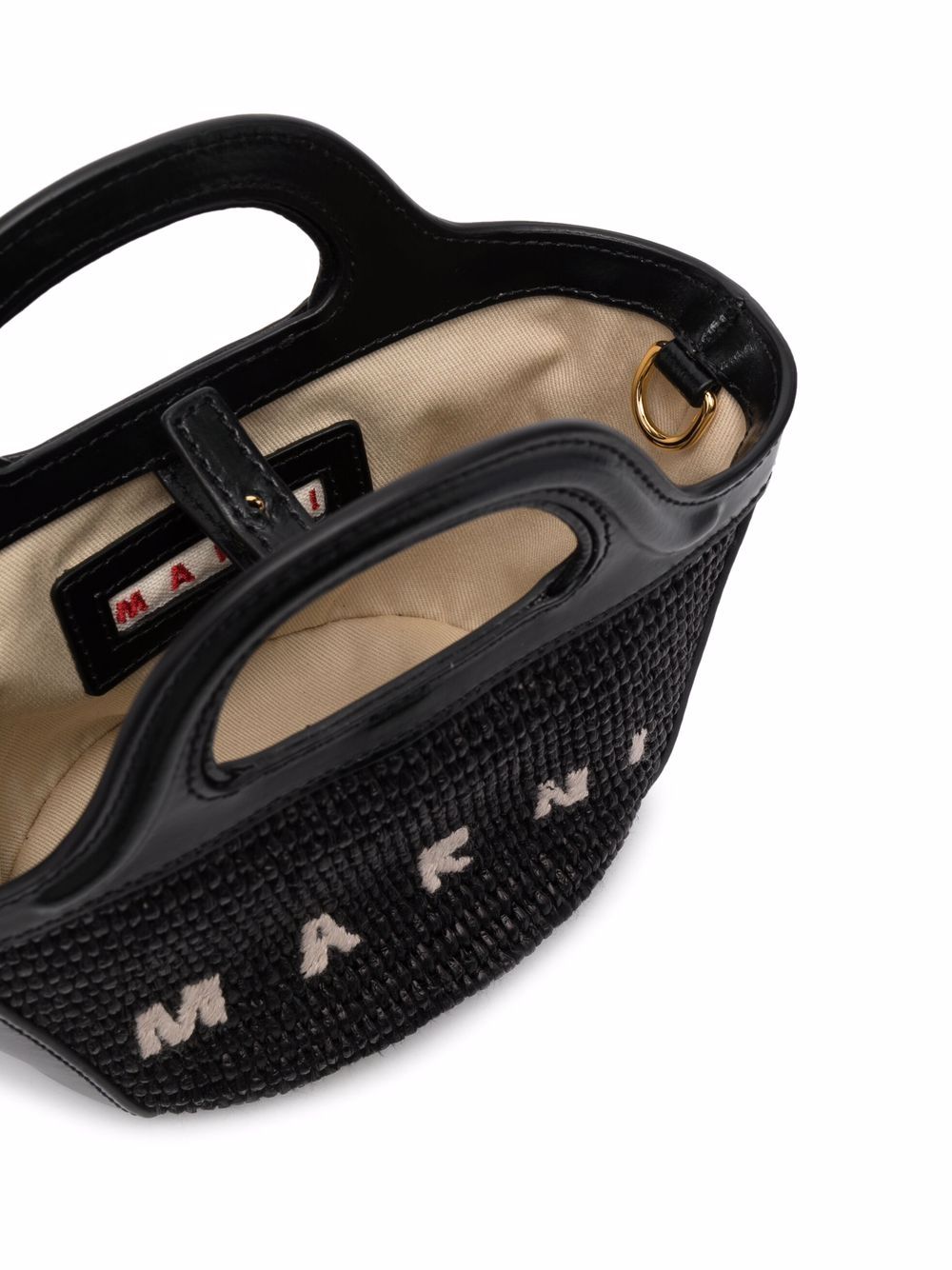Marni Micro Tropicalia Tote Bag | Black | FARFETCH