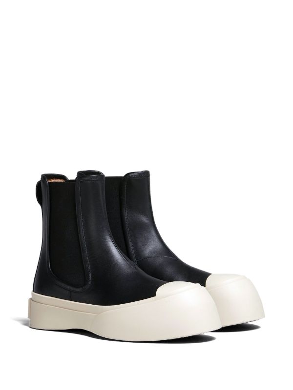 Marni Pablo Leather Chelsea Boots | Black | FARFETCH