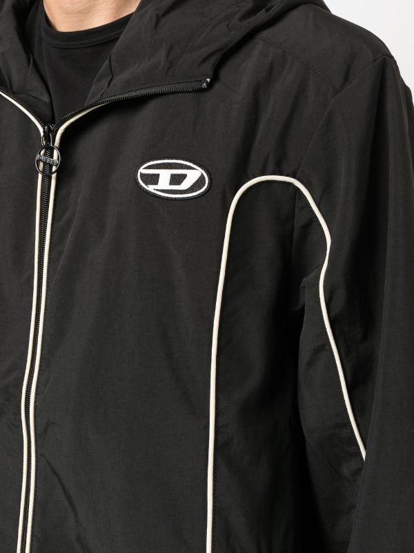 Diesel J-Hives logo-appliqué Windbreaker | Black | FARFETCH