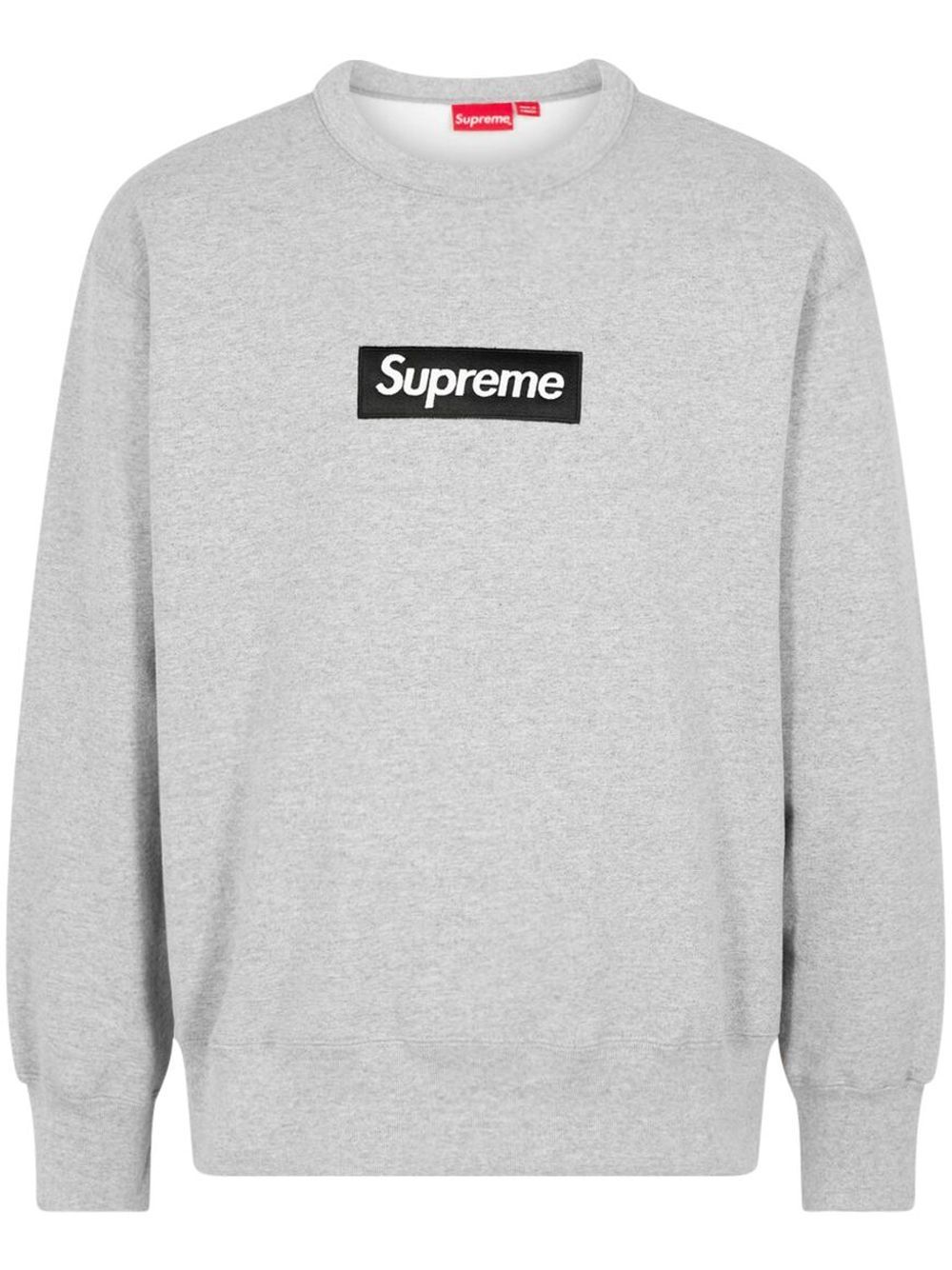 Supreme Box Logo Crewneck Sweatshirt | Grey | FARFETCH