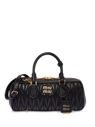 Miu Miu Matelassé Crossbody Bag | Black | FARFETCH CA