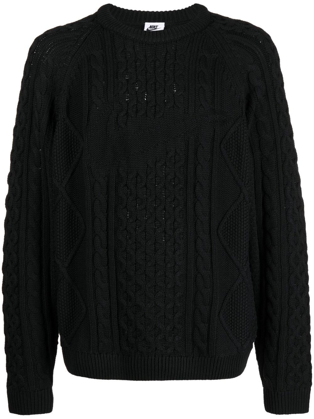 Nike M Nl Cable Knit Sweater Ls In Black | ModeSens