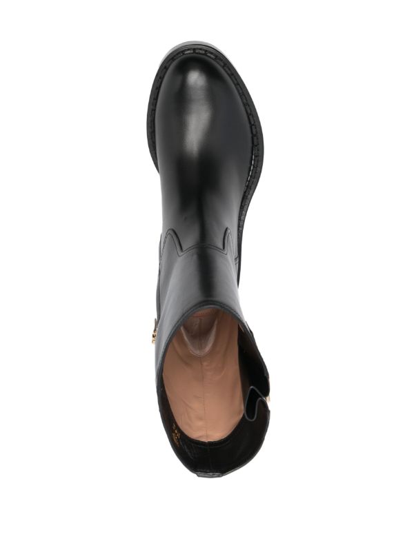 Santoni レザー アンクルブーツ | ブラック | FARFETCH JP