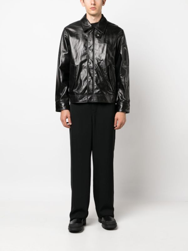 Helmut Lang zip-up Leather Jacket | Black | FARFETCH