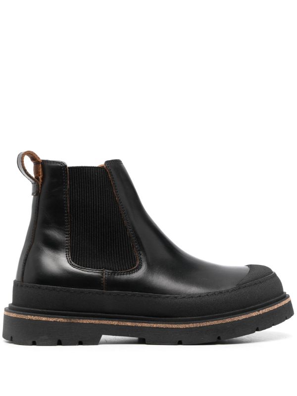Birkenstock Stalon Leather Chelsea Boots | Black | FARFETCH IN