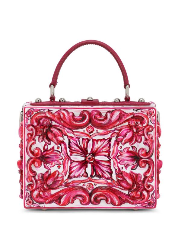 Dolce & Gabbana Dolce Box Majolica-print Shoulder Bag | Pink