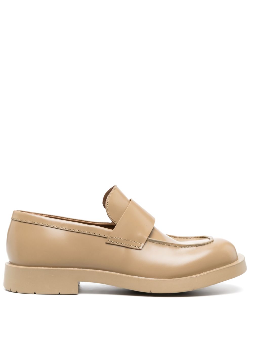 CamperLab スクエアトゥ レザーローファー | ニュートラル | FARFETCH JP