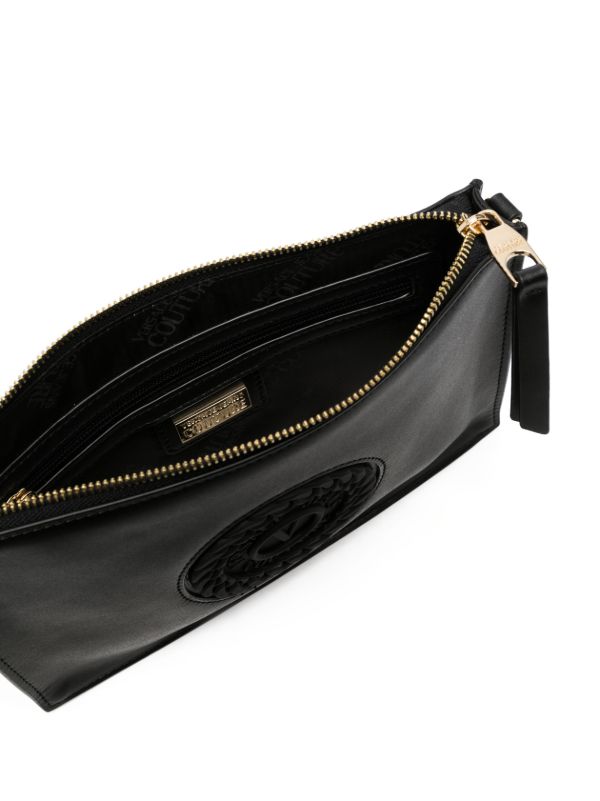 Versace Jeans Couture logo-debossed Cross Body Bag | Black | FARFETCH