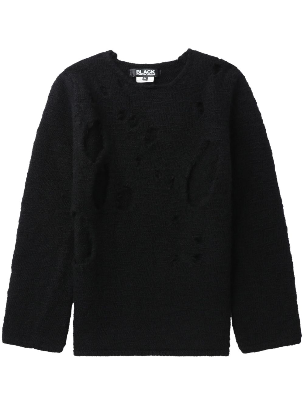 Black Comme Des Garçons ダメージ セーター | ブラック | FARFETCH JP