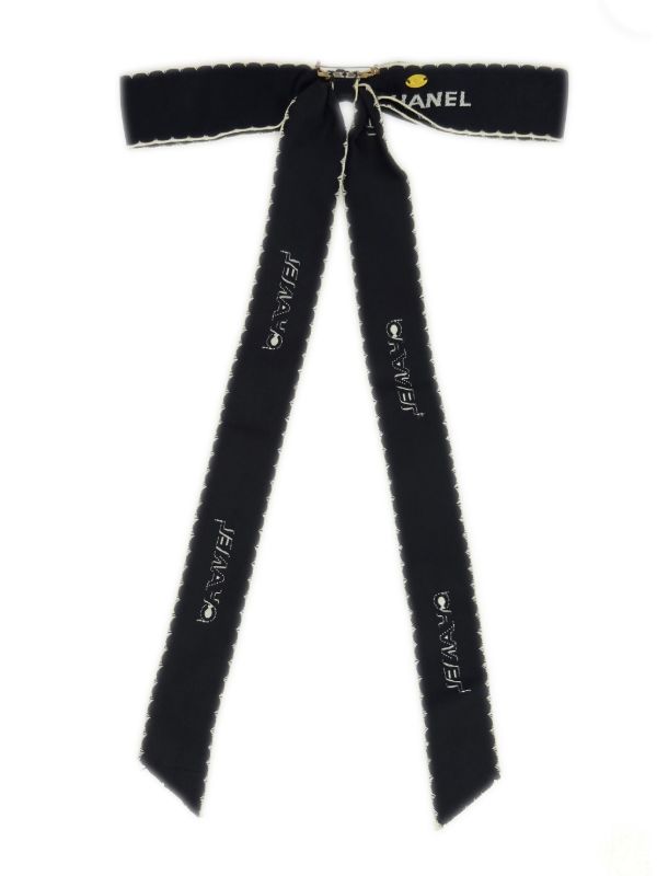 CHANEL Pre-Owned リボン ブローチ | ブラック | FARFETCH JP