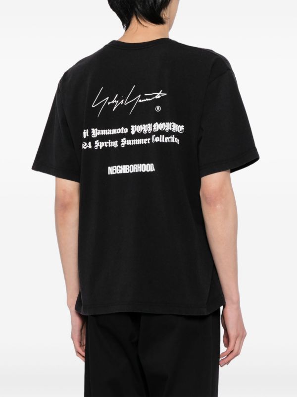 Yohji Yamamoto x NEIGHBORHOOD graphic-print Cotton T-shirt | Black