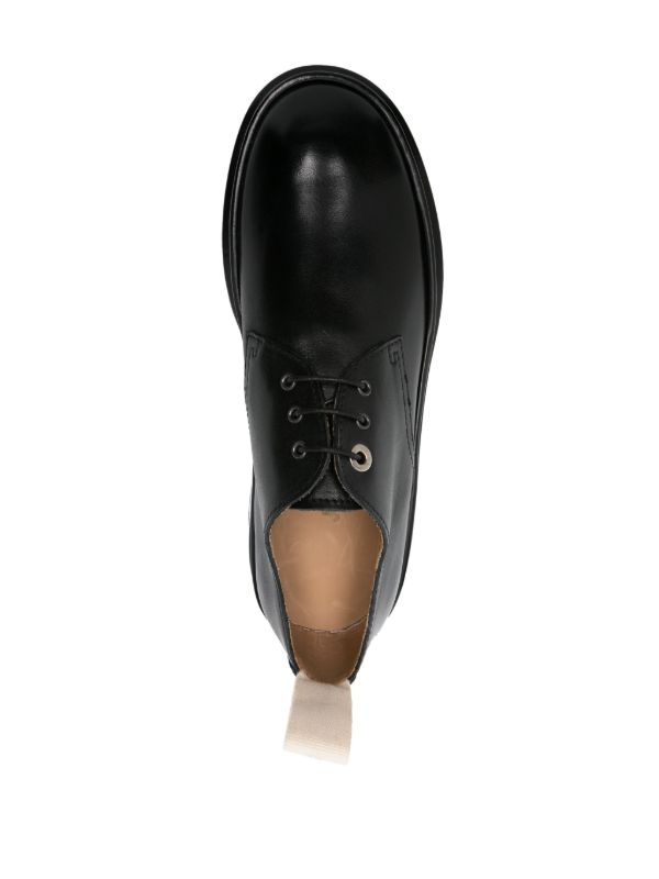 Jacquemus Les Pavane Leather Derby Shoes | Black | FARFETCH