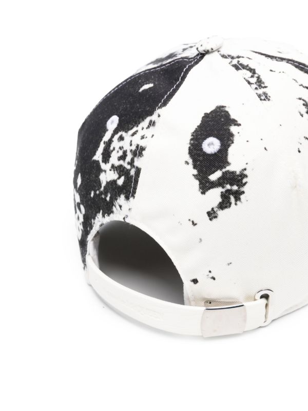 Alexander McQueen abstract-print Cotton Hat | White | FARFETCH GE