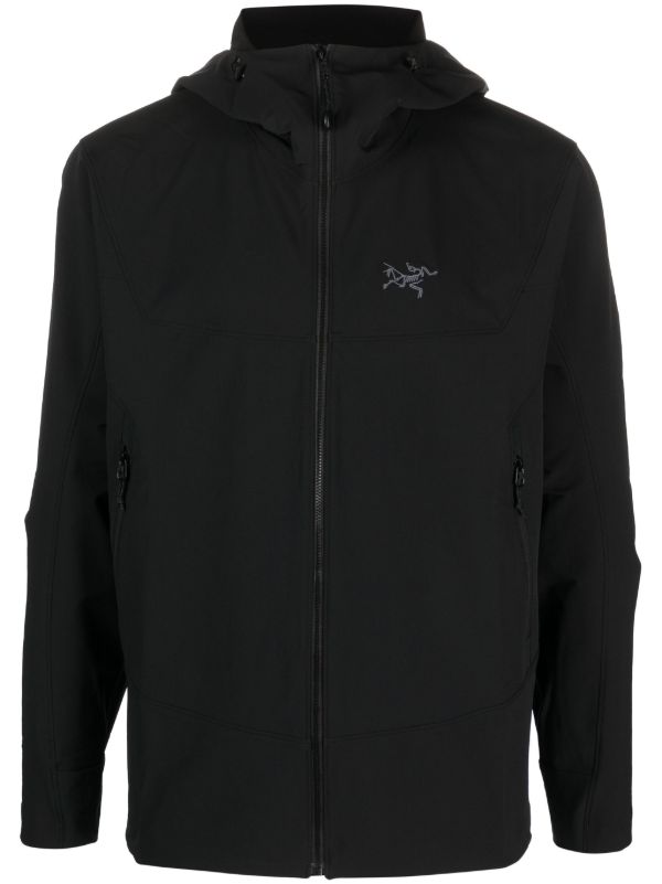 Arc'teryx logo-embroidered zip-up Jacket | Black | FARFETCH