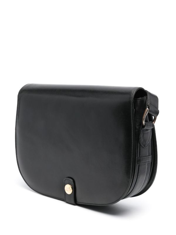 Celine Pre-Owned 1970s ロゴ フラップ ショルダーバッグ | ブラック