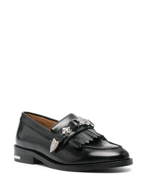 Toga Pulla stud-embellished Leather Loafers | Black | FARFETCH