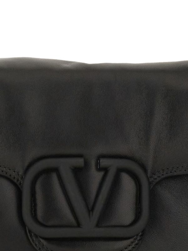 Valentino Garavani Noir レザーショルダーバッグ | ブラック