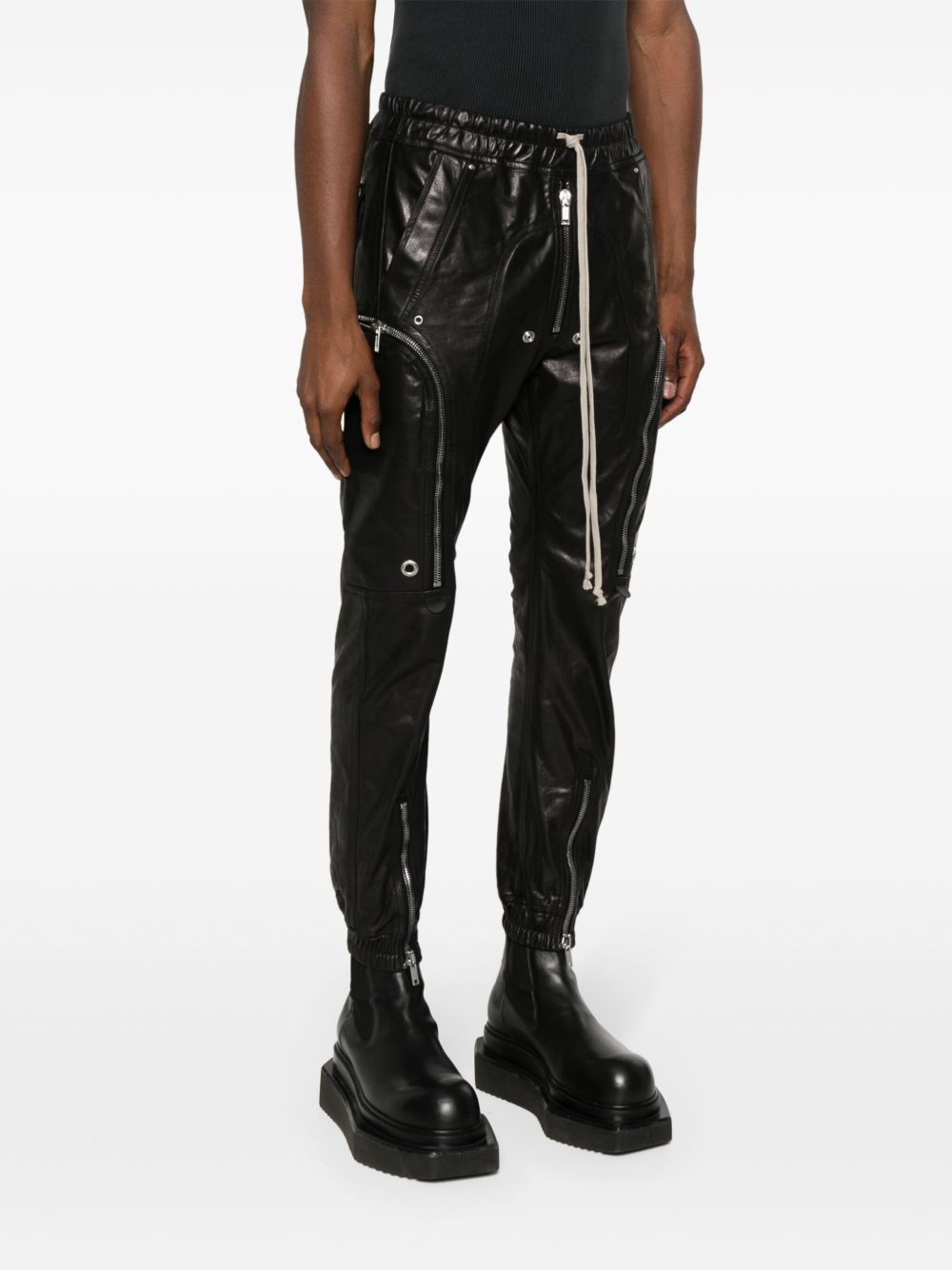 Rick Owens Bauhaus レザーカーゴパンツ | ブラック | FARFETCH JP