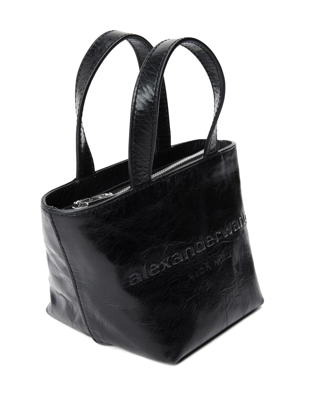 Alexander Wang Mini Punch logo-embossed Leather Tote Bag | Black