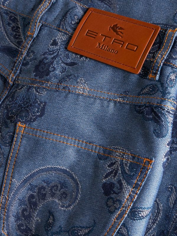 ETRO ペイズリー ワイドジーンズ | ブルー | FARFETCH JP