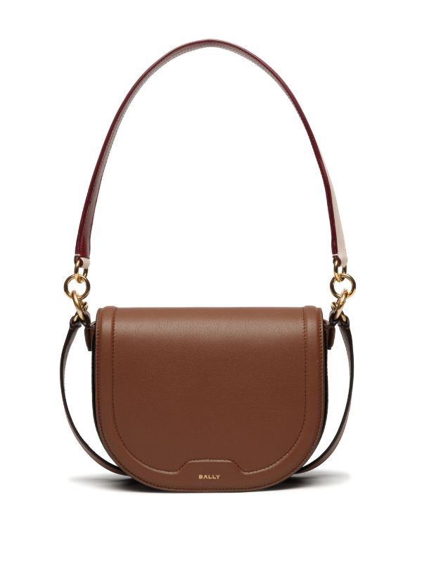 Bally レザーショルダーバッグ | ブラウン | FARFETCH JP