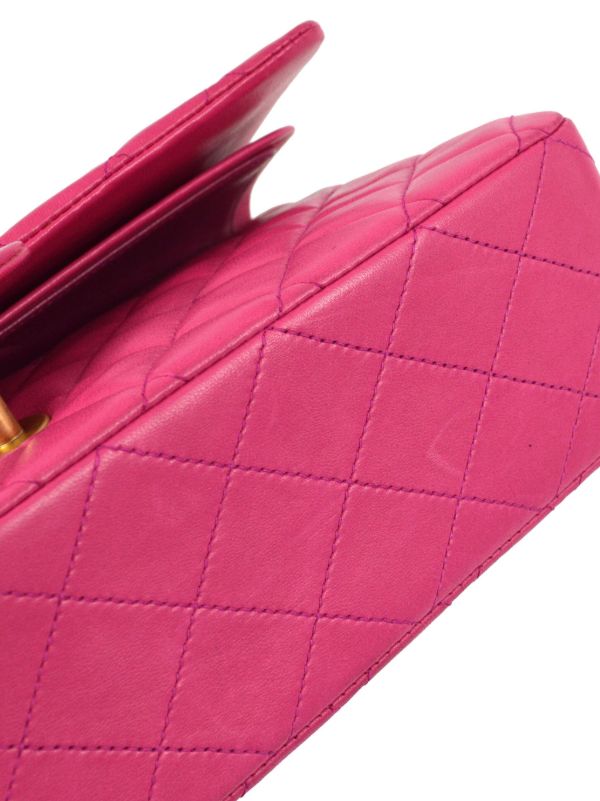 CHANEL Pre-Owned 2000s ダブルフラップ ショルダーバッグ M | ピンク