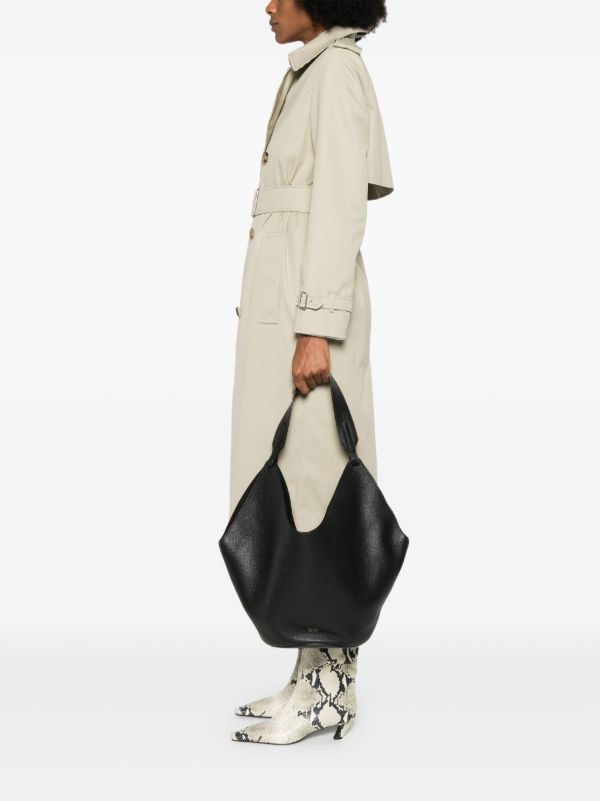 KHAITE Lotus レザーバッグ M | ブラック | FARFETCH JP