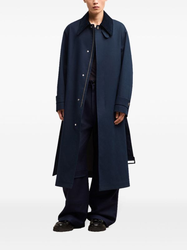 AMI Paris トレンチコート | ブルー | FARFETCH JP