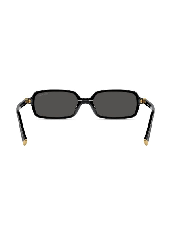 Miu Miu Eyewear スクエアフレーム サングラス | ブラック | FARFETCH JP